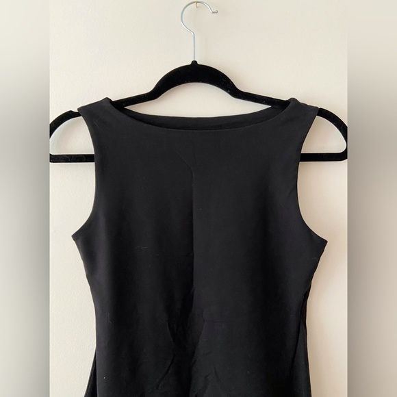 Black midi dress with slit - Picture 2 of 5